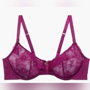 SAVAGE X FENTY CHANTILLY CASCADE BALCONETTE BRA-Size 42DD